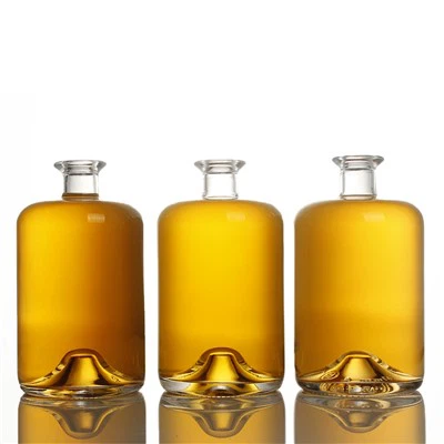 Anpassad rund Whisky Brandy Gin Rum Vodka Tequila glasflaska