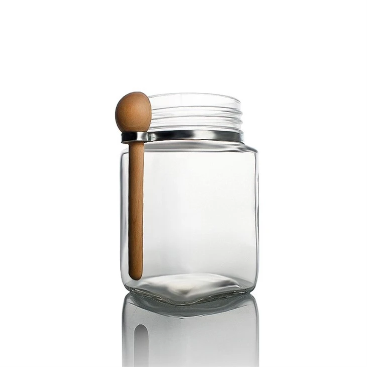 Glass Jar With Aluminum Cap And Spoon suppliers